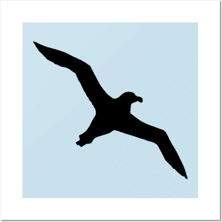 The Albatross That Observes The Ocean Seabird Silhouette Posters and Art